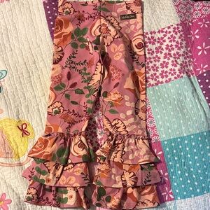 Matilda Jane Pink Floral Ruffle Leggings
